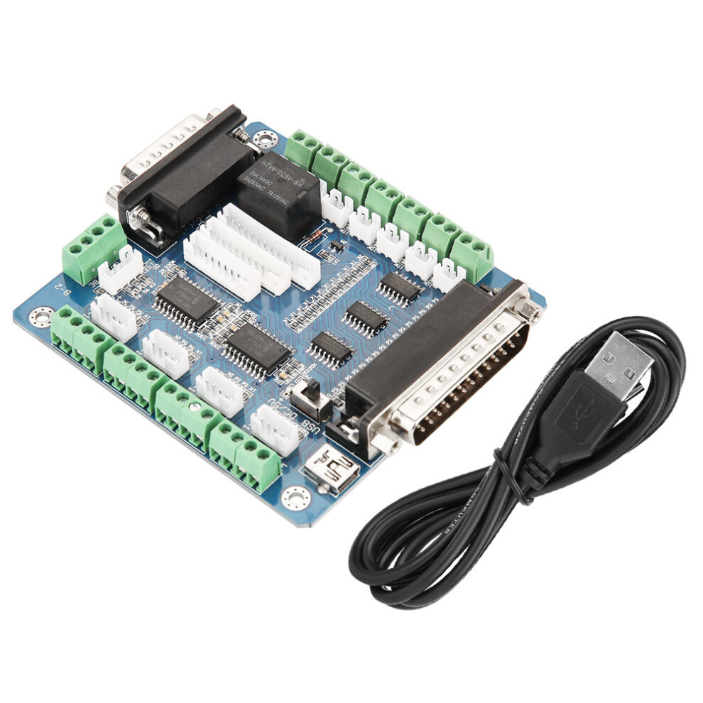 Mach3 Interface 5 Axis Cnc Stepper Motor Driver Controller Breakout Board 5091324748803