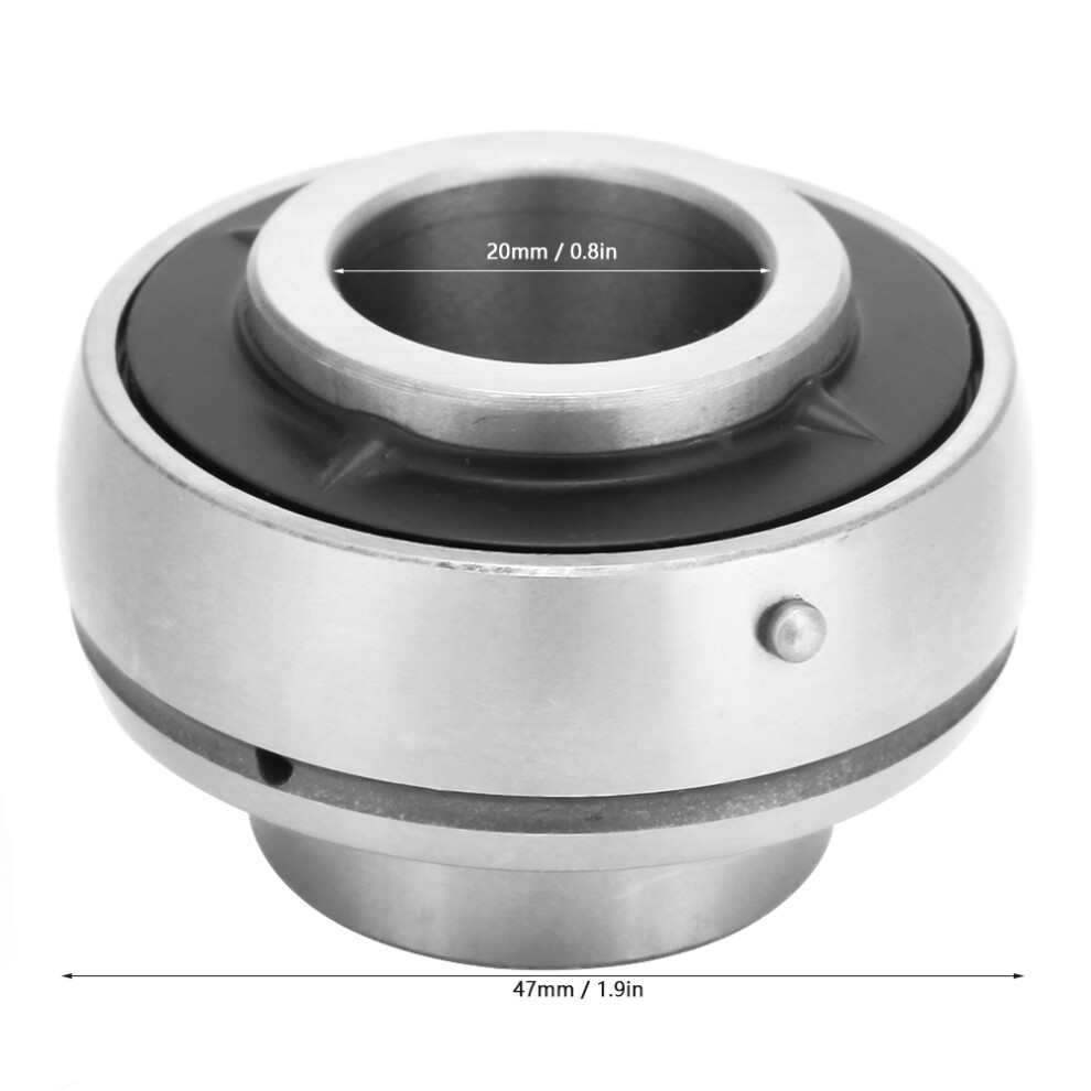 1Pcs Plated Insert Mounted Ball Steel Bearing Uc204 20Mm Light 9401324748974