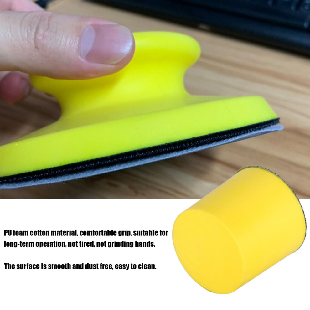 2Inch Hook & Loop Foam Hand Sanding Pad Block Dust Free 4241324750165