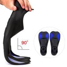 Damen Herren offene Fersen Schwimmflossen Blau XL Tauch-Schnorchel-Flossen Verstellbar
