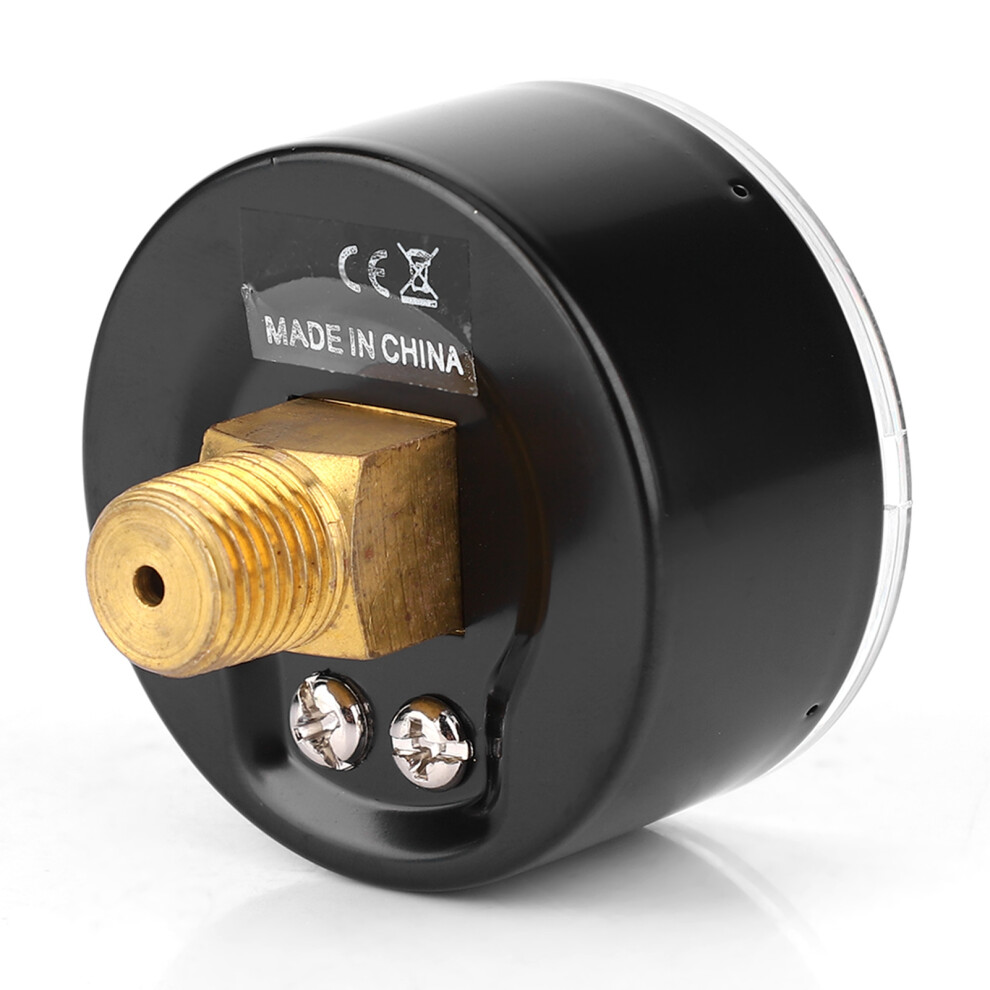 Pressure Gauge 50Mm Dial 1/4 Bspt Back Connection For Air Water Oil Gas (0-15Psi 0-1Bar) 7661324750847