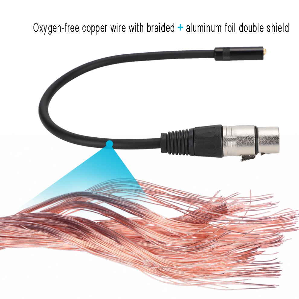 3.5Mm Female To Xlr Female Zinc Alloy 3.5Mm Interface Audio Adapter Cable Patch Cord Gold 8471324750858