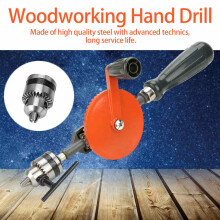 1/4" Portable Hand Crank Drill Mini Manual Drill with Double Pinions for Wood Plastic