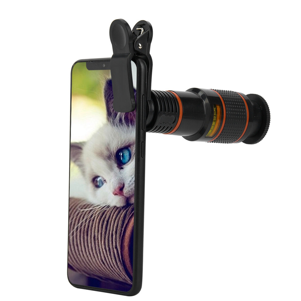 Professional 12X Telephoto Lens Telescopic Focusing Universal for Mobile Phone Tablet