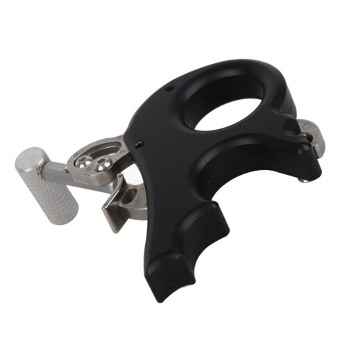 Archery Release Aids 3 Finger Grip Thumb Caliper Trigger for Compound Bow Accessory (Black )