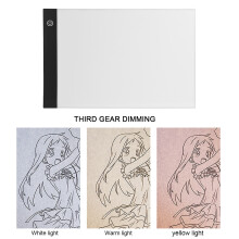 A4 LED Copy Pad Diamond Painting Light Pad Board 3 Level Dimming Drawing Light Box with Accessories