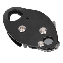 Self Braking Stop Descender Clamp Grab Rescue Rappel Ring Climbing Gear for 11-12.5mm Rope(black )