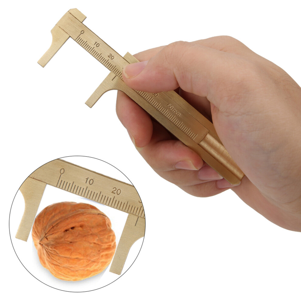 Brass Vernier Caliper Walnut Bracelet Measuring Tool Jewelry Testing Calipers8cm 4321324755220