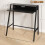 Homcom HOMCOM 2-Tier Storage Computer Workstation with Shelf, Metal Frame Black 3