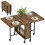 Homcom HOMCOM Mobile Drop Leaf Dining Table on Wheels with Shelf Light Brown 2