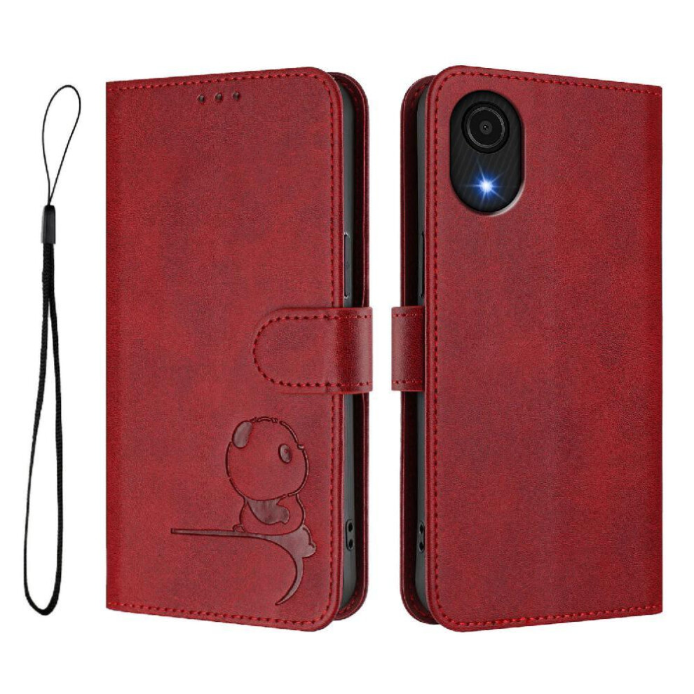 (Red) Phone Case For Samsung Galaxy A04 Core Rfid Blocking Pu Leather Card Slots Holder Kickstand Magnetic Flip Folio Red 764563788743