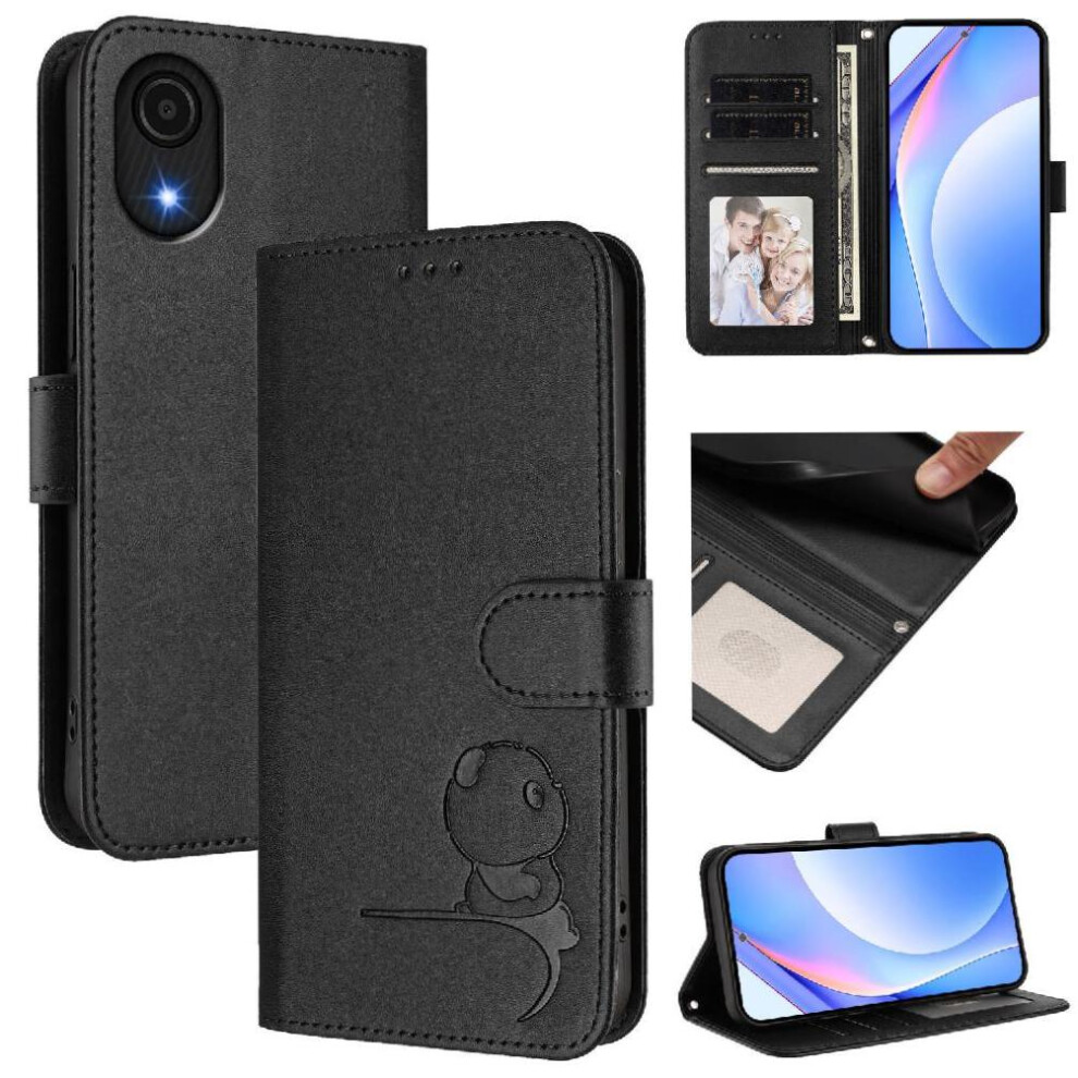 (Black) Phone Case For Samsung Galaxy A03 Core Pu Leather Magnetic Rfid Blocking Flip Folio Card Slots Holder Kickstand Black 764549992010