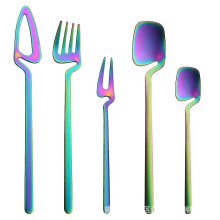 Creative Stainless Steel Hanging Cup Tableware Wall Hanging Knife, Fork And Spoon Coffee Spoon Cake Fork Fruit Fork Ice Spoon Can Be Hanging Cup Wall