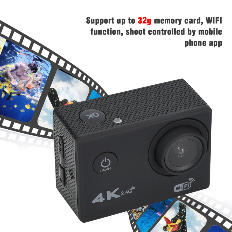4K 30Fps 2.0Inch Lcd Screen Action Camera Underwater 30M Waterproof Recording Camcorder 4621324781954