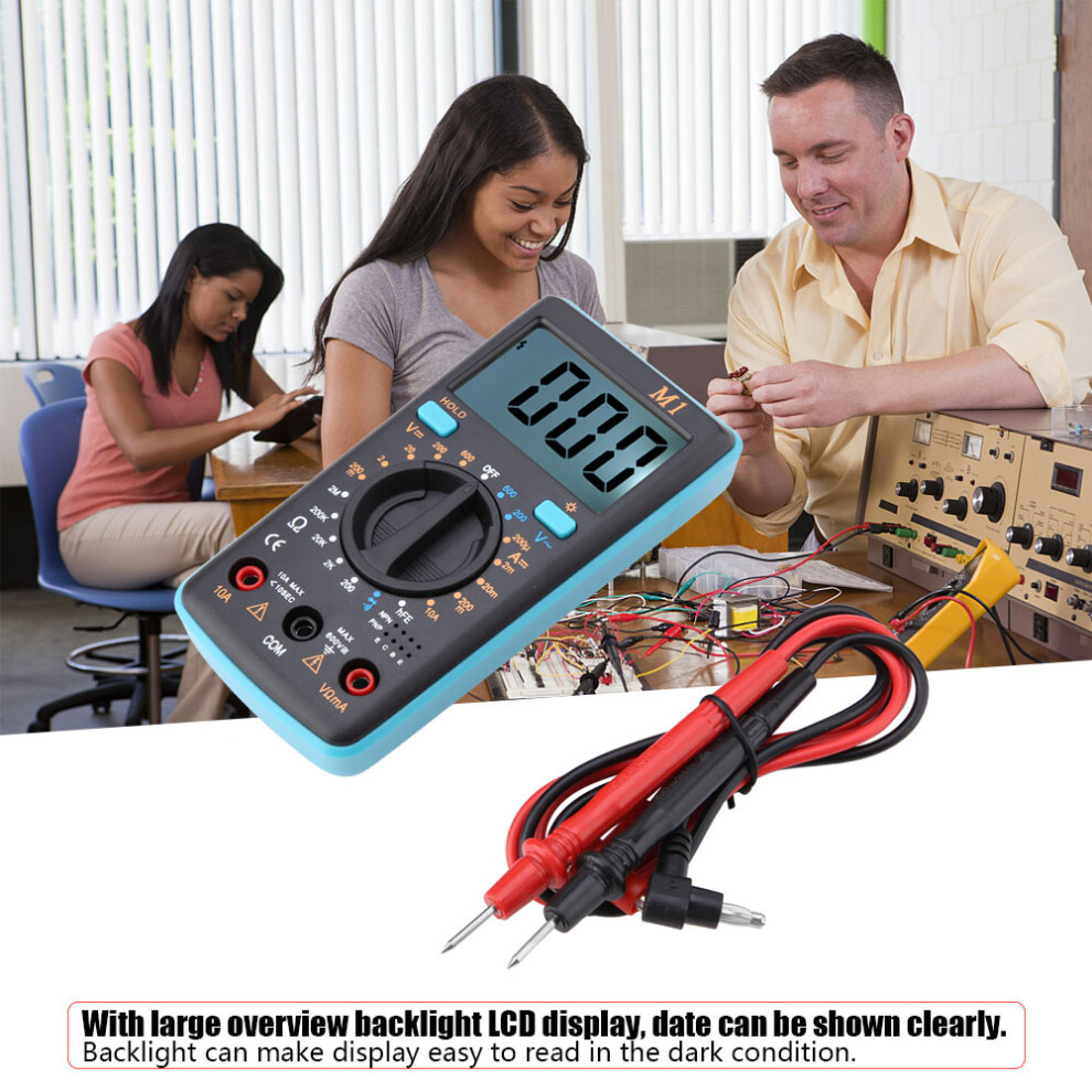 Aneng M1dc/Ac Voltage Current Resistance Digital Multimeter Tester 0-50(Blue) 3331324782295