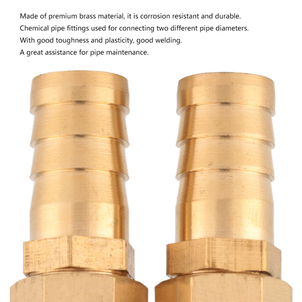 2Pcs 4-12Mm Brass Fitting Hose Barb Tail Reducer Reducing Plug Connector 4951324783123