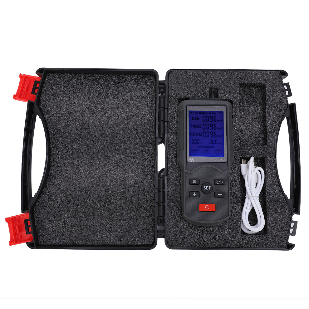 Air Quality Monitor Co2 Tvoc Temperature Humidity Detector Industrial Testing Equipment Jd-3002 6931324783130