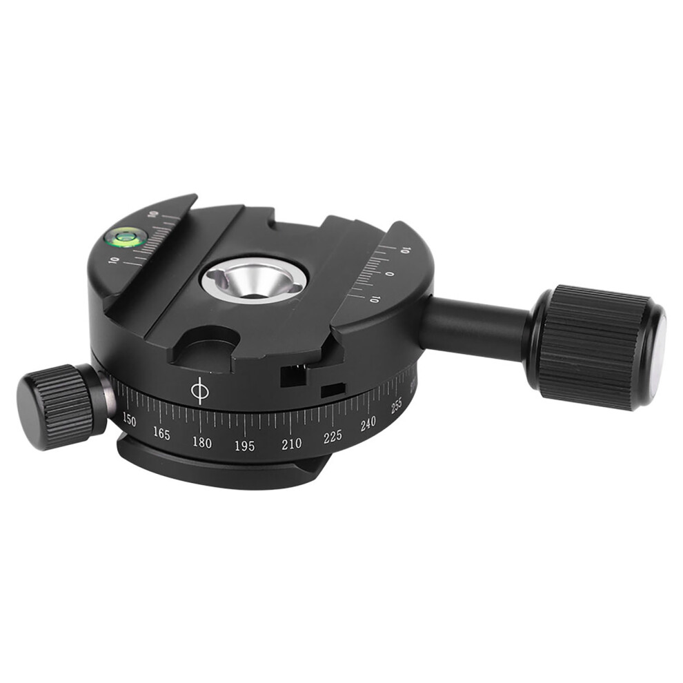 Qjâ01 Aluminum Alloy 360 Rotatable Panoramic Tripod Head With Scale Level For Arca Swiss Clamp 4901324783364