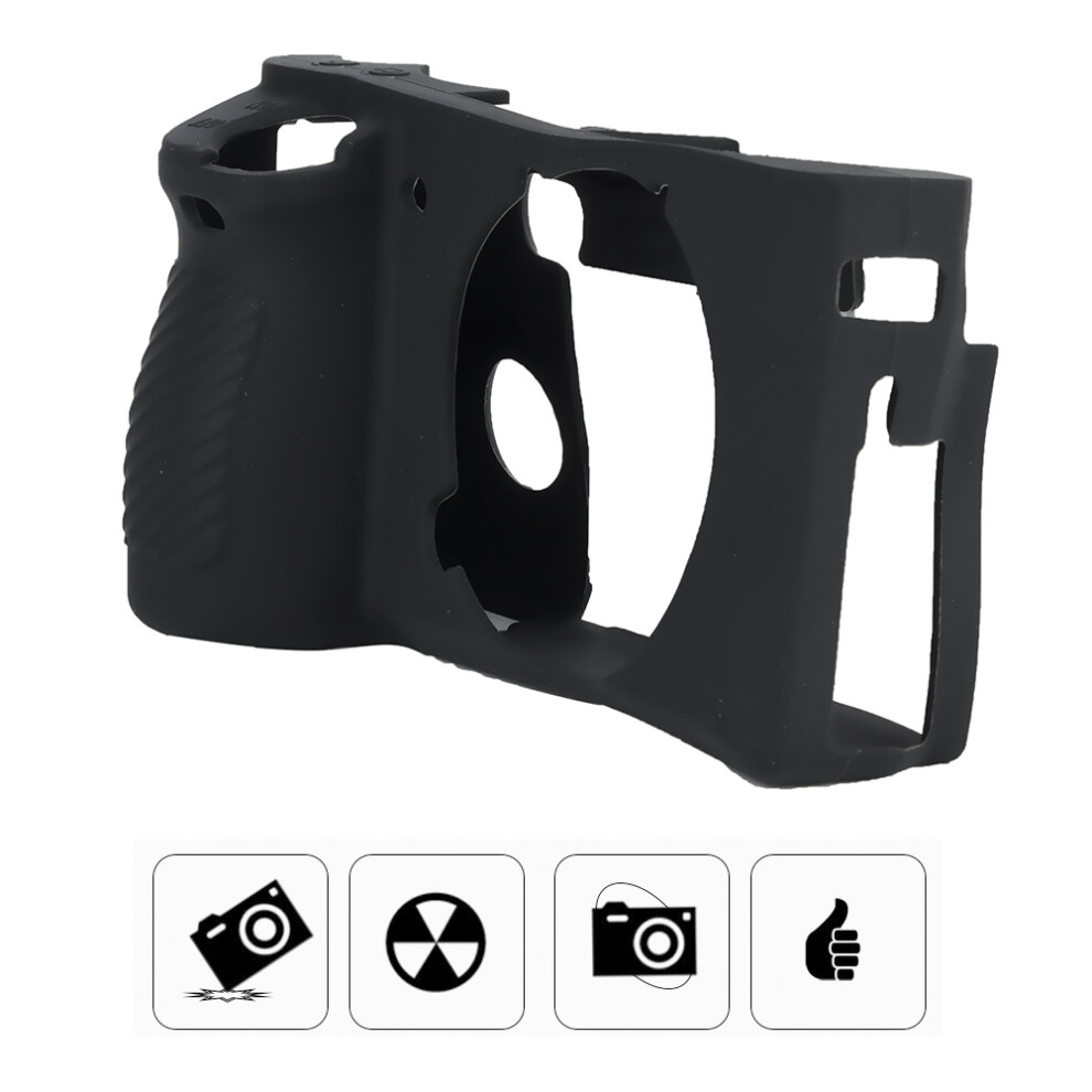 For Sony A6500 Camera Case Cover Durable Soft Silicone Cover Protective(Black) Black 8491324785100