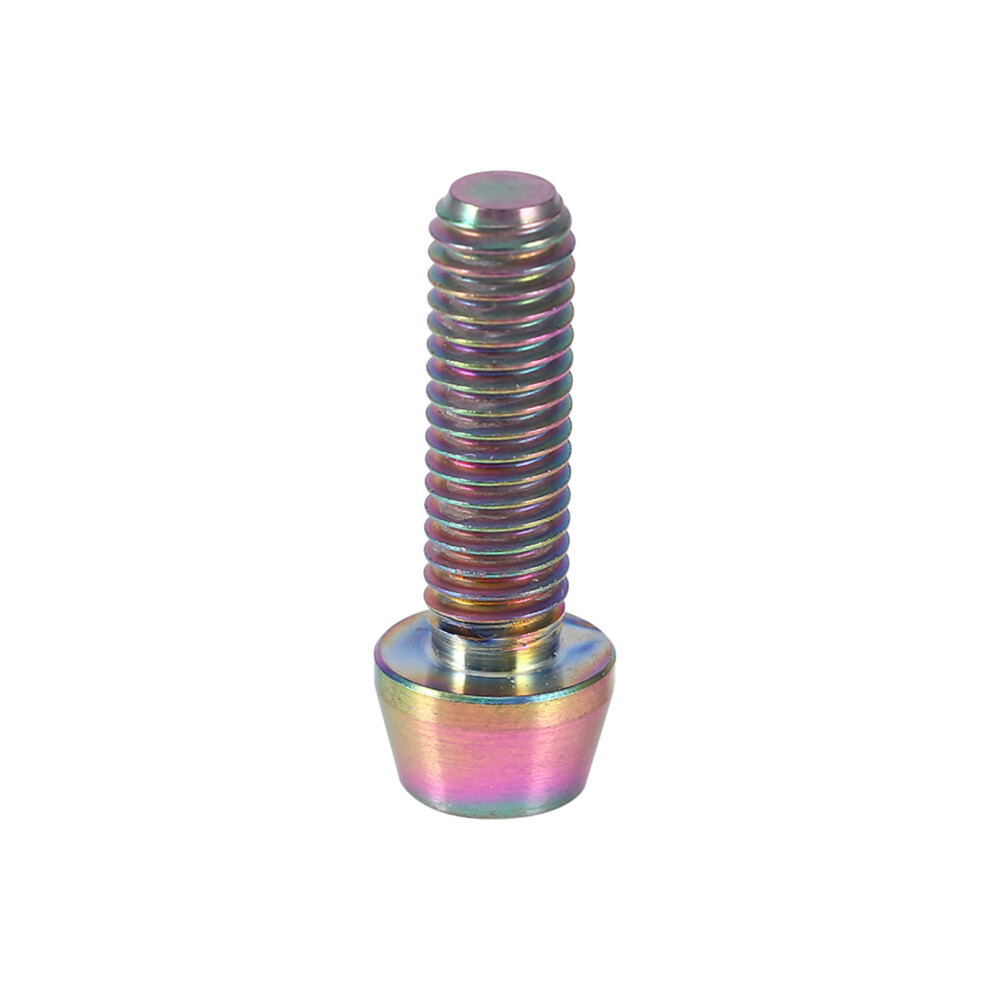 Titanium Alloy Titanium Tapered Head Bolt Screw With Washer For Bicycle(Colorful/M6x20) 4911324785909