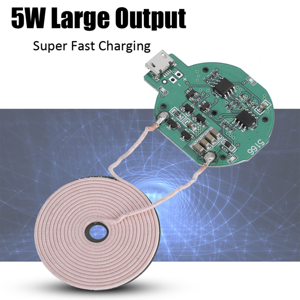 High Charging Efficiency Mini Qi Wireless Charger Transmitter Module 2-8Mm Transmission 3311324786257