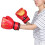 1 Paar Kinder PU Kickbox-Handschuhe 21,5x13x8 cm Rot 6
