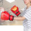 1 Paar Kinder PU Kickbox-Handschuhe 21,5x13x8 cm Rot 9