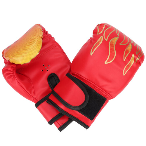 1 Paar Kinder PU Kickbox-Handschuhe 21,5x13x8 cm Rot 1