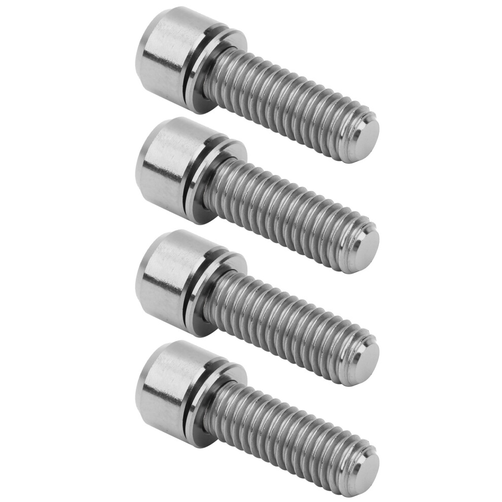 4Pcs Portable M6x18 Titanium Alloy Mountain Bicycle Road Bike Stem Screw High Strengthsilver 6911324786515