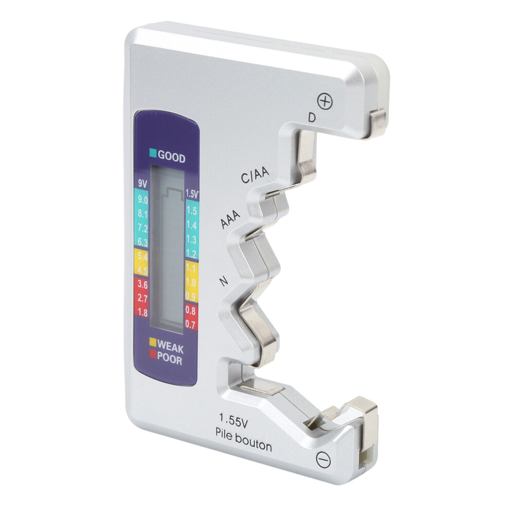 Digital Battery Tester Capacity Checker For C/D/9V/Aa/Aaa/1.5V Lithium Power Supply Measurement 7891324787578