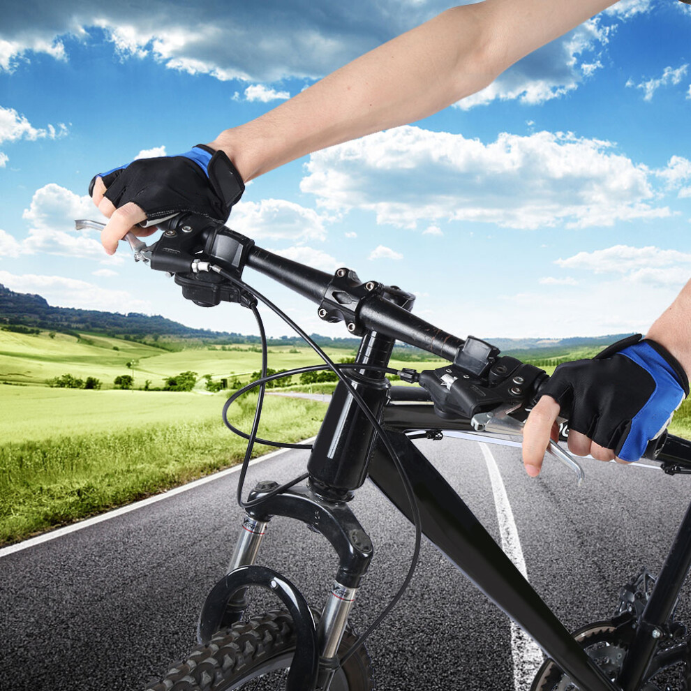 Unisex Knitted Fabric Half Finger Riding Glove Breathable Shockproof Bicycle Cycling Glovescycling Gloves