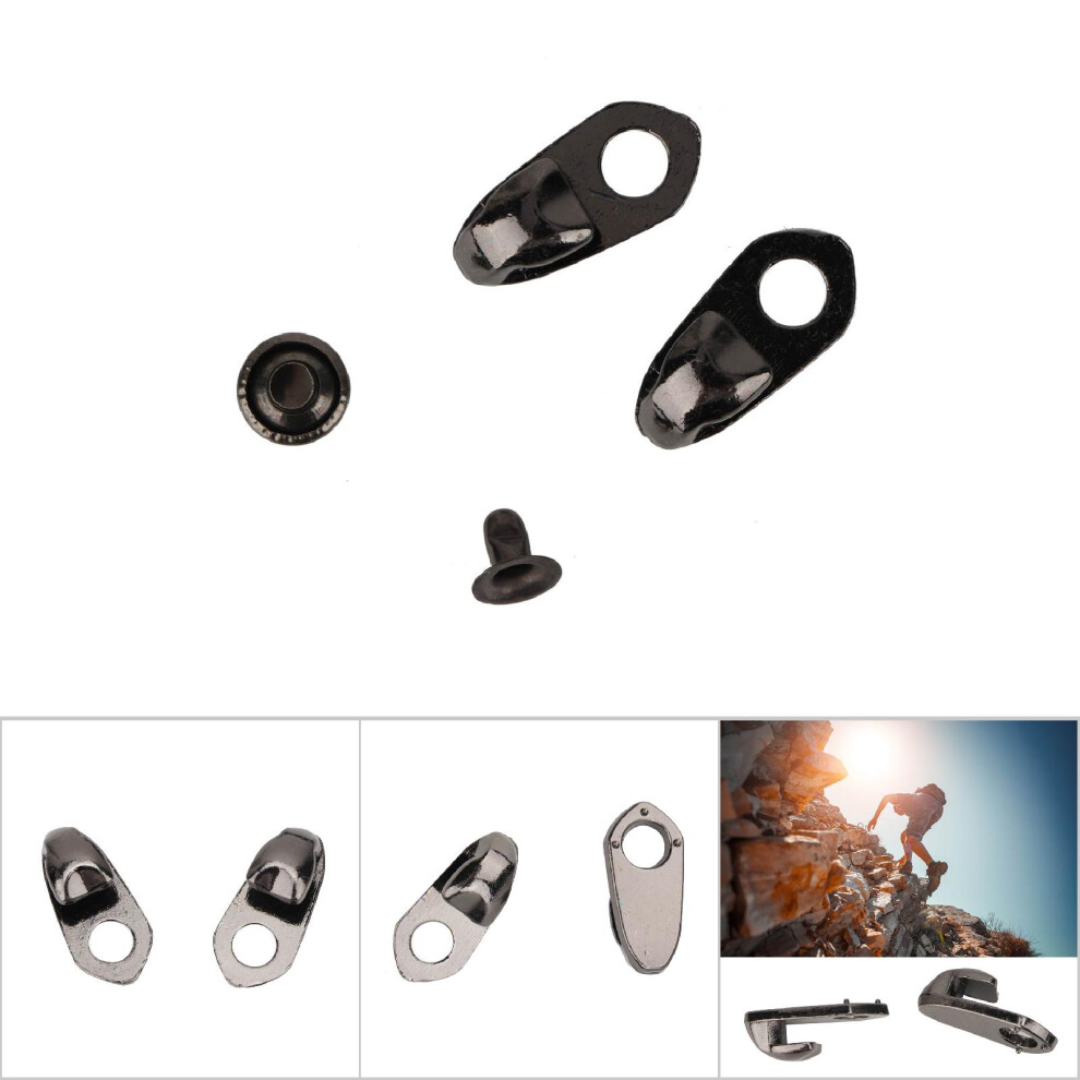 20Set Alloy Boot Lace Hooks Lace Fittings With Rivets For Repair/Camp/Hike/Climb Accessories(#4 7611324789897