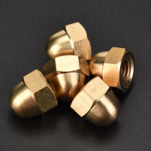 Brass Acorn Nut Kit Dome Head Cap Hex Nuts Set Vehicle Fasteners (M12, 5pcs)