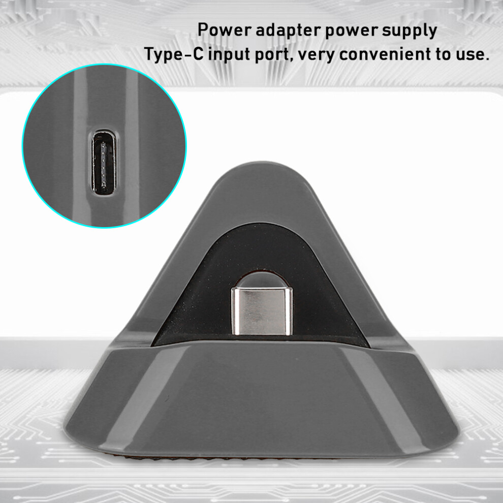 Portable Triangular Type C Charging Base Metal Bottom Charger For Switch / Lite Host( ) Gray 4601324790682
