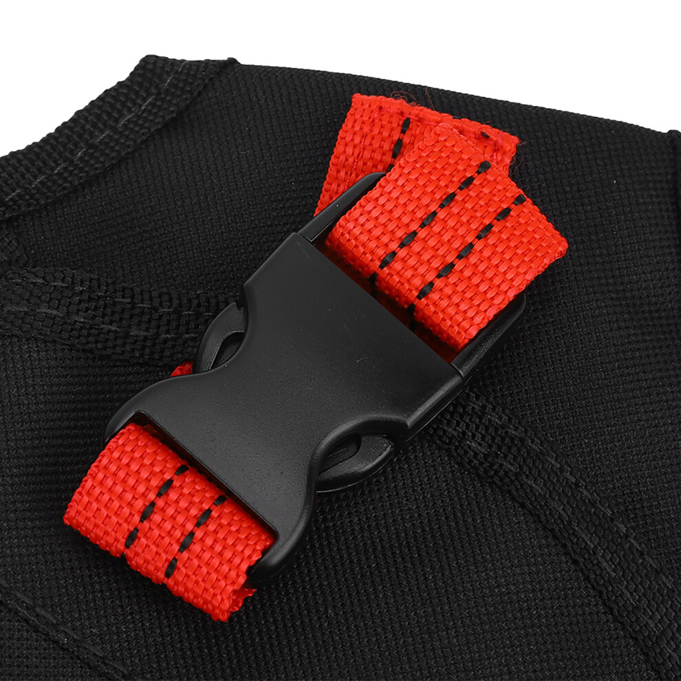 Portable Oxford Cloth Mini Waist Bag Drills Holder Storage Pouch For Electric Drill Tool(Black&Red ) 8731324790163