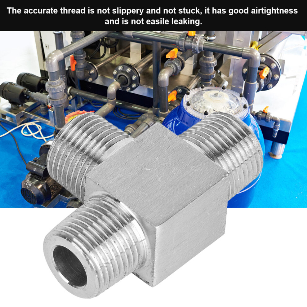 3 Way Pipe Fittings 304 Stainless Steel Male Thread Pipe Connector High Pressure For Water/Gas/Oilmale 3/8 7671324790965