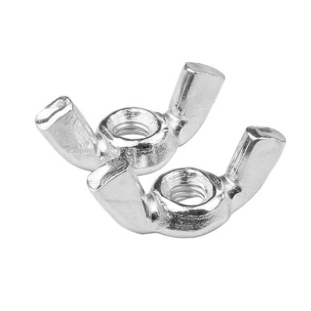 100Pcs Wing Nuts Butterfly Nut M3/M4/M5/M6/M8/M10/M12 Carbon Steel Galvanized Fastener Tool 8791324791034