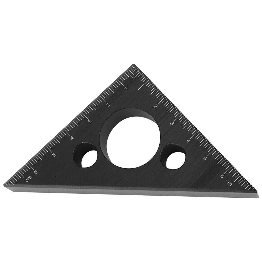 Thickened 45 Degree Aluminum Alloy Triangular Angle Ruler Woodworking Measuring Tool 4951324793009