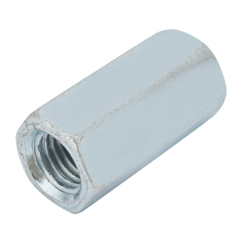 1Pcs Zinc Plated Carbon Steel Long Rod Coupling Hex Nut Threaded Fasteners 1