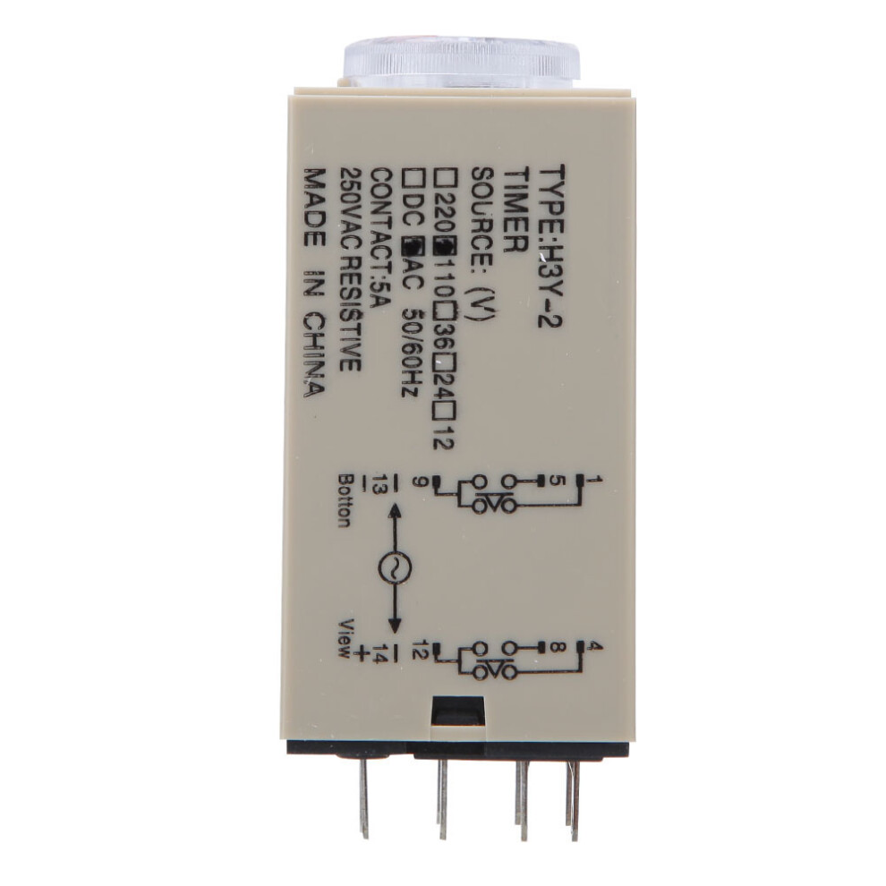 Time Relay H3y-2 8 Pins High Accuracy Adjustble Home Appliances Electrical Supplies 0-5 Minutes110vac 4631324795899