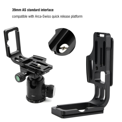 Durable Quick Release QR L shaped Camera Bracket Vertical Grip for Nikon D800/D810/D800E