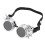 ABS Steampunk-Goggles 150x60mm helles Silber 5