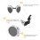 ABS Steampunk-Goggles 150x60mm helles Silber 9
