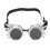 ABS Steampunk-Goggles 150x60mm helles Silber 2