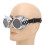 ABS Steampunk-Goggles 150x60mm helles Silber 8