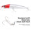 2 Stück sinkender Minnow-Köder 5# ABS 102 g Zungenplatte 7