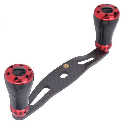 95 mm Spinnrollen-Handgriff – 10,5 cm, Schwarz/Rot