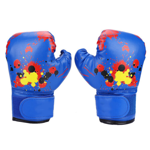 Kinder-Boxhandschuhe PU-Leder 24x14cm 172g Blau 1