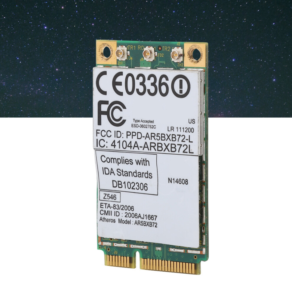 Ar5bxb72 300M Mini Pci-E Dual Band Network Card For Lenovo/Ibm T60/T61 42T0825 7681324798007