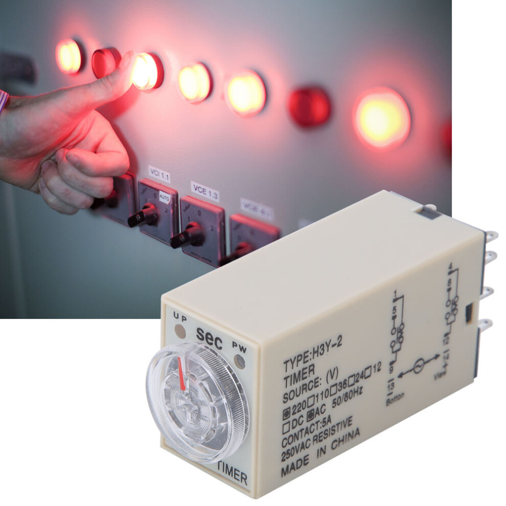 Time Relay H3y-2 8 Pin Adjustable High Accuracy Home Appliances Electrical Supplies 0-10S220vac 6911324798327